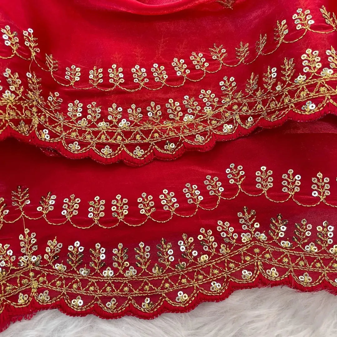 Luxurious Designer Saree in Pure Soft Zimmy Choo Silk