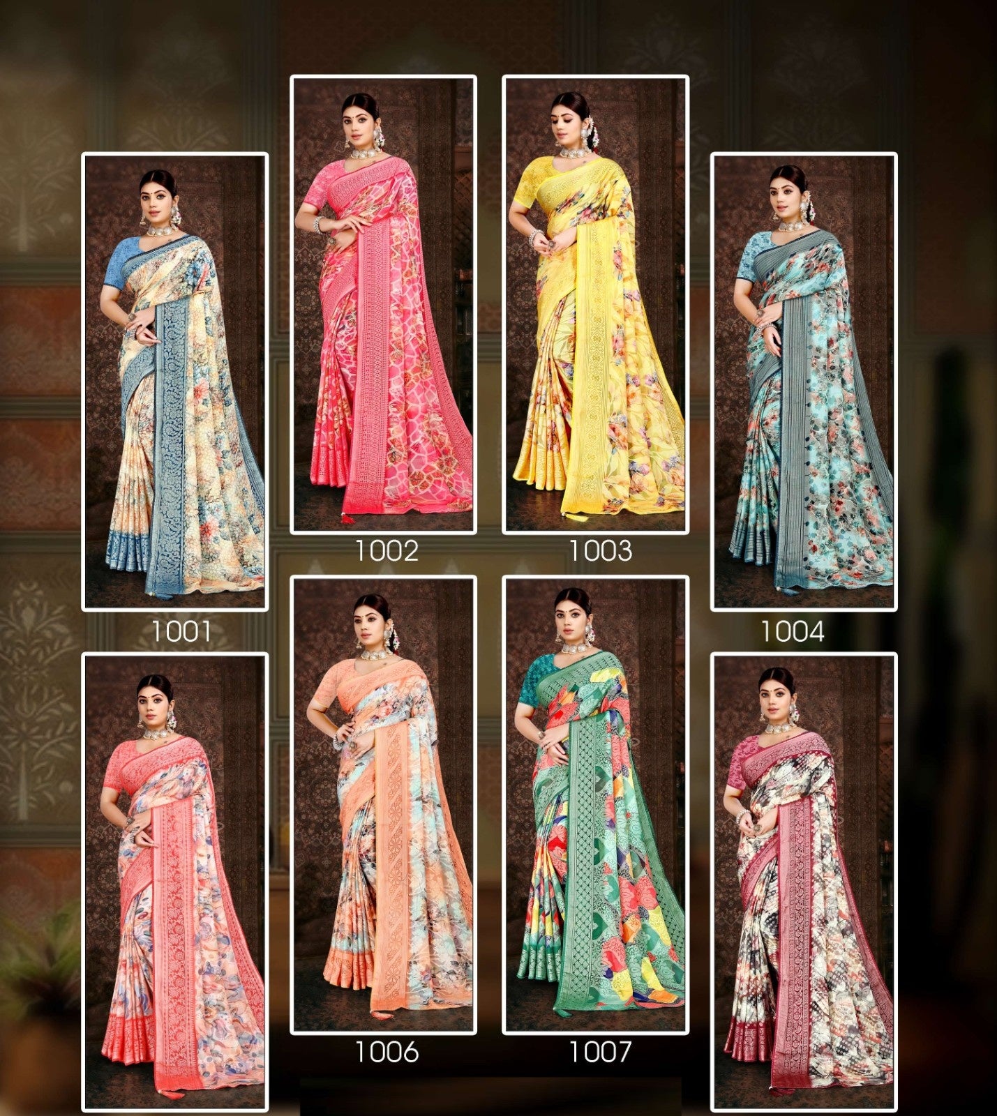 LUXURY VISCOSE BRASO PRINTED FABRIC SAREE