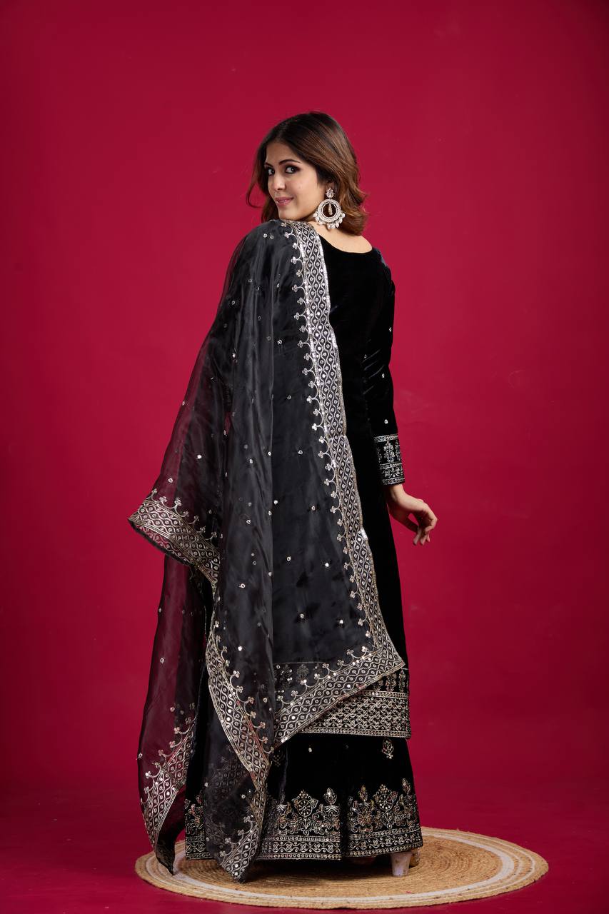 πππ₯*Launching New Designer Party Wear Look Top-Dupatta and Fully Stiched Bottom