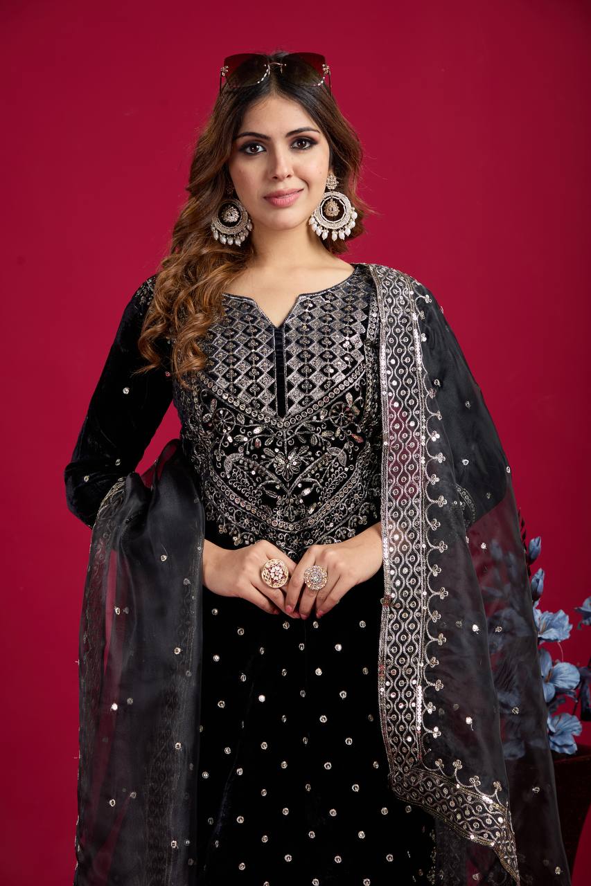 πππ₯*Launching New Designer Party Wear Look Top-Dupatta and Fully Stiched Bottom
