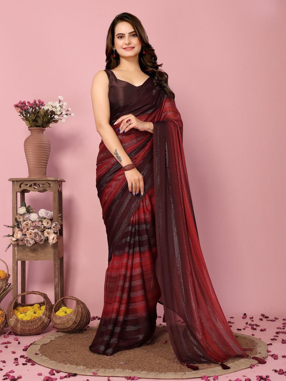 PRESENT NEW READY TO WEAR 1 MIN SAREE