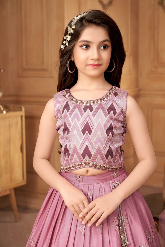 Presenting Girls' Ethnic Lehenga Set with Dupatta