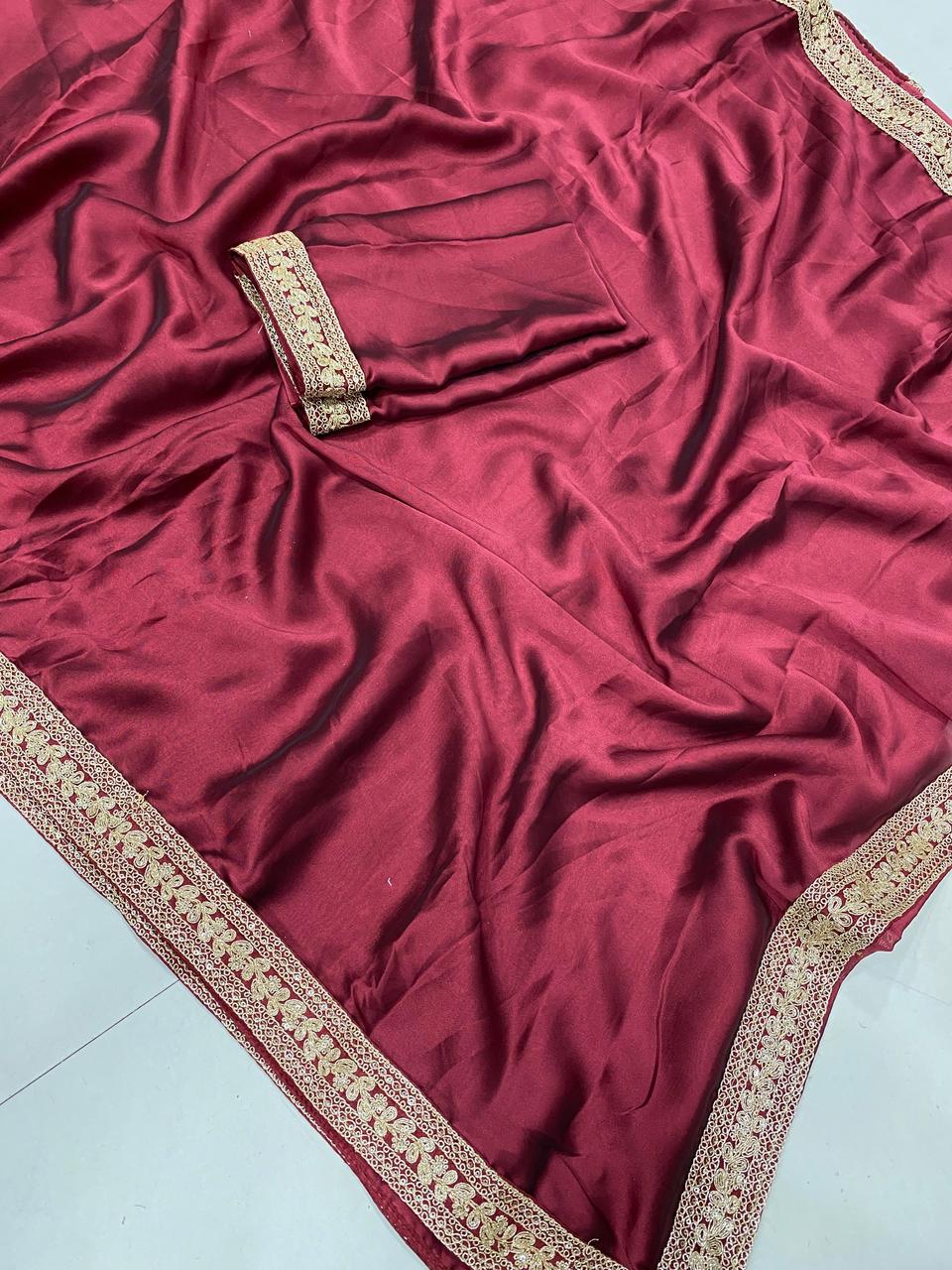 Enchanting Yet Breathable fox chinon Sarees