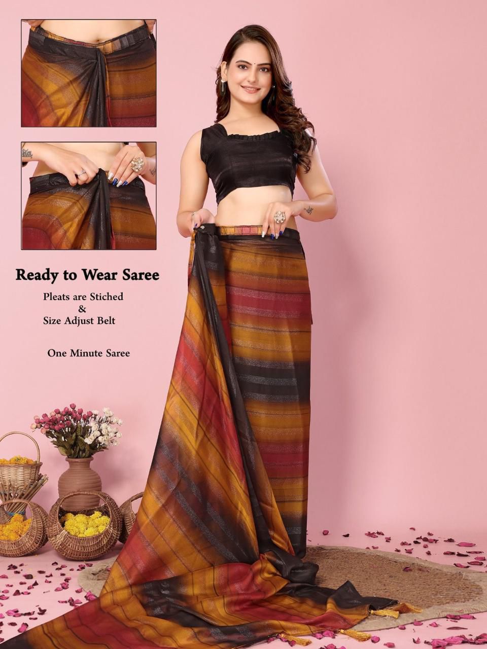 PRESENT NEW READY TO WEAR 1 MIN SAREE