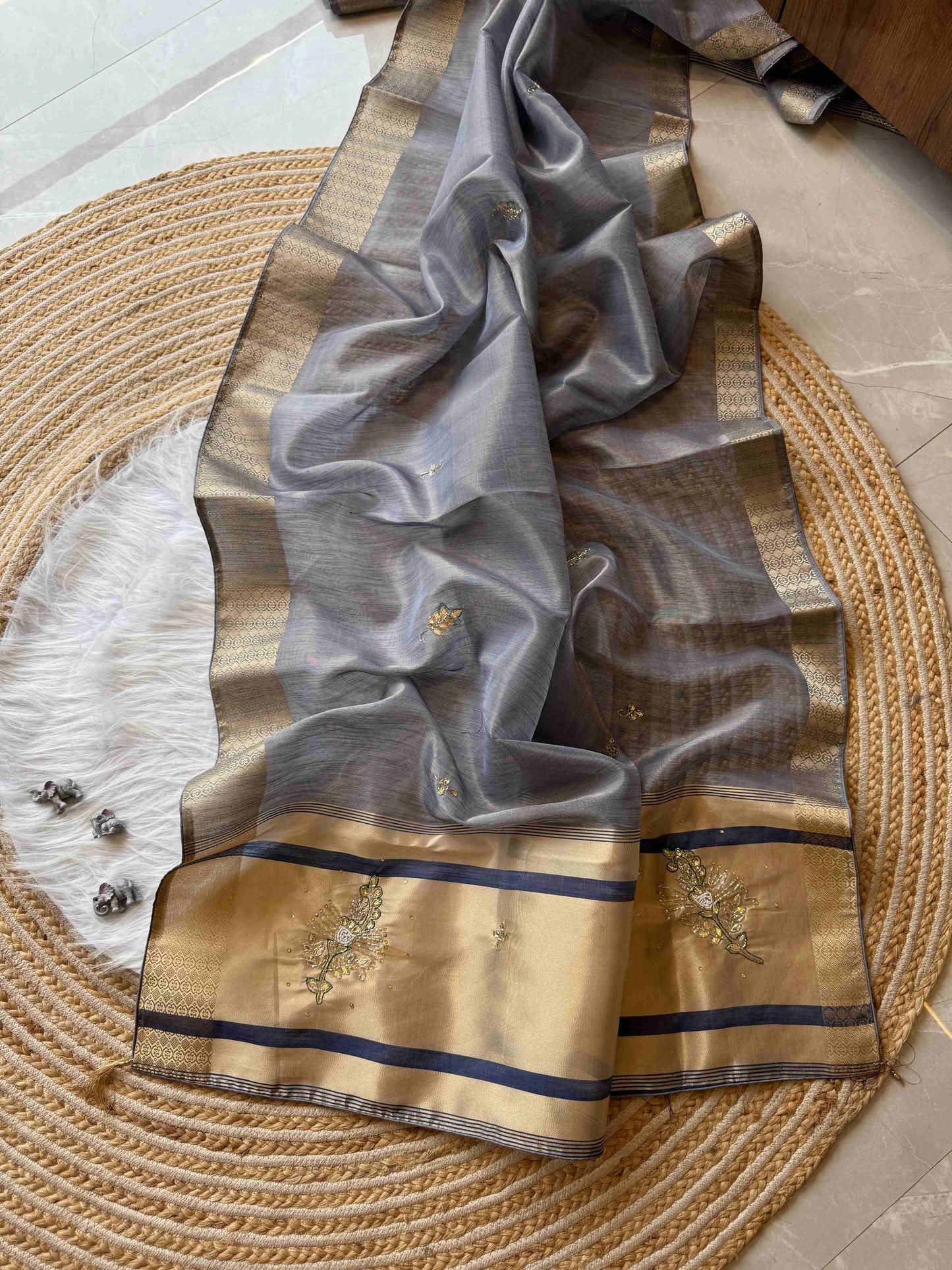 Superb Soft viscose organza zari Silk Saree