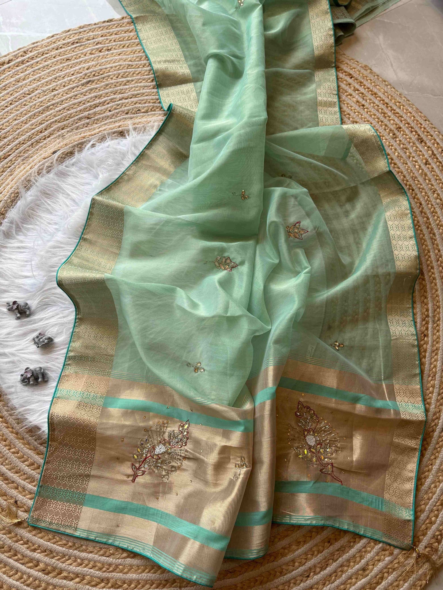 Superb Soft viscose organza zari Silk Saree