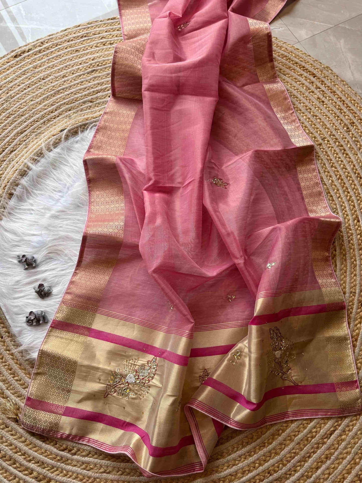 Superb Soft viscose organza zari Silk Saree