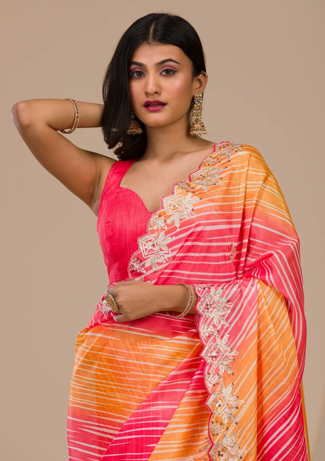 Presenting New Party Wear pure Chinon Digital printed saree