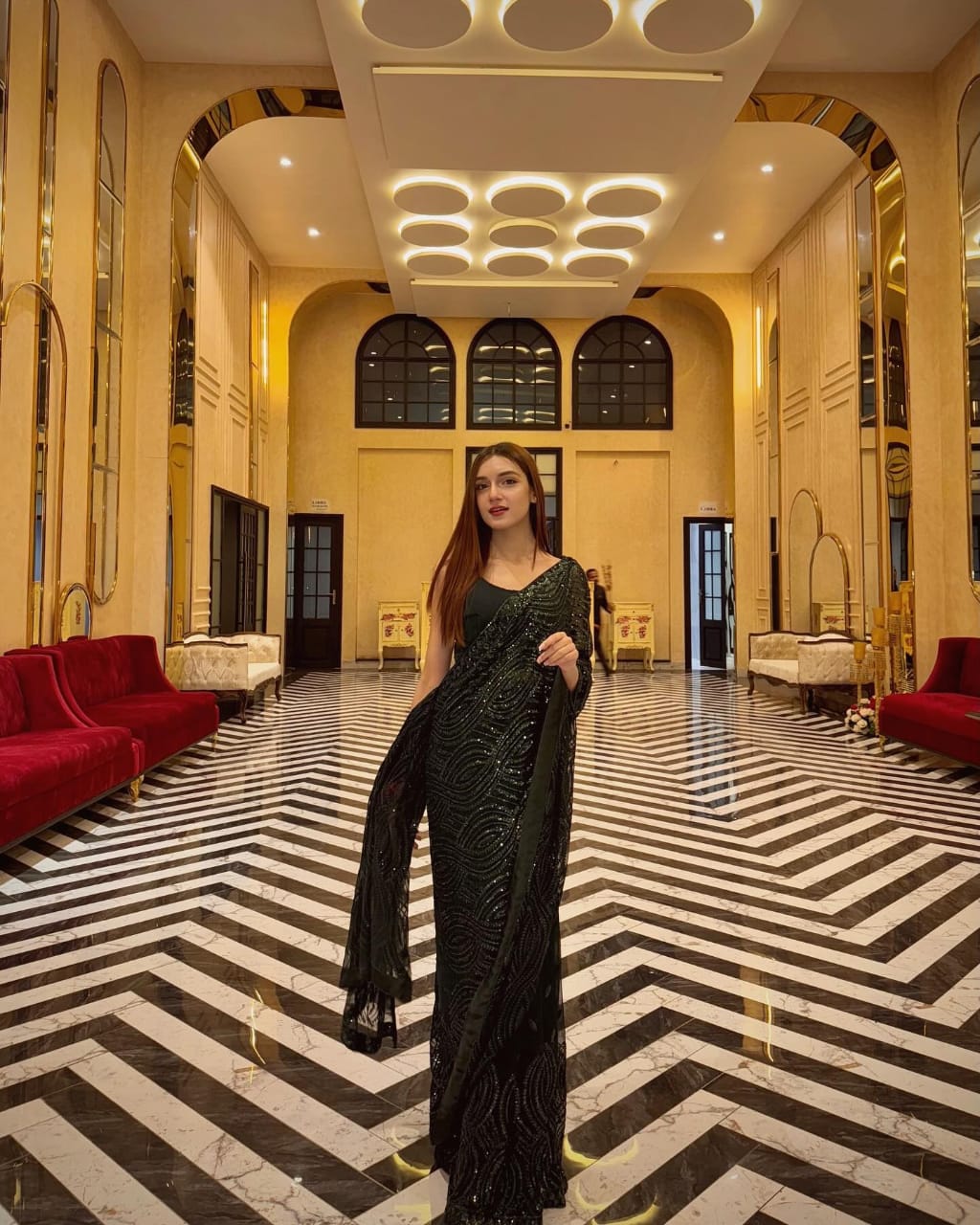 New Launching Bollywood BlockBuster Sequins Design party were saree