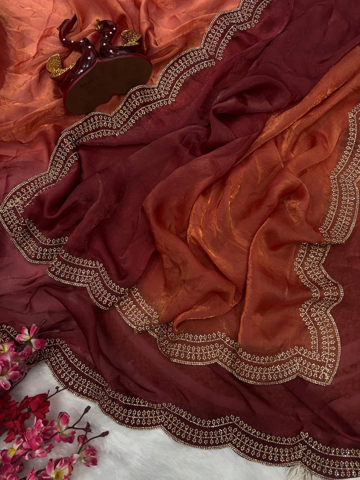 New Designer Style Shaded Saree