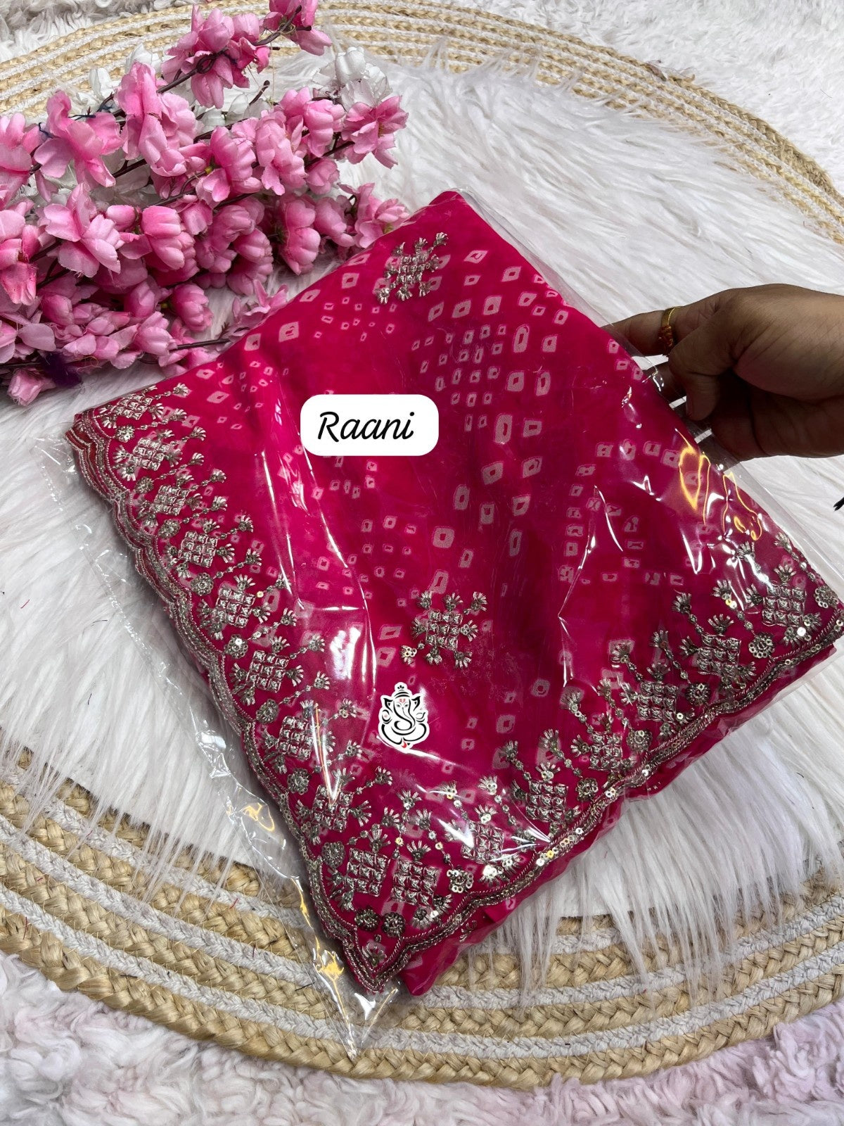Soft c*c Georgette Bandej Saree