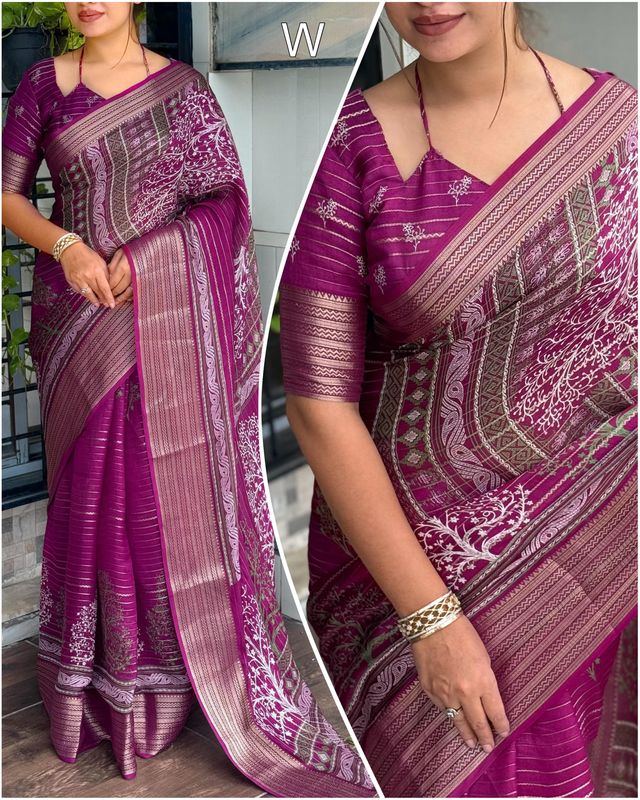 Pure Zari Moss Exclusive Printed Collection