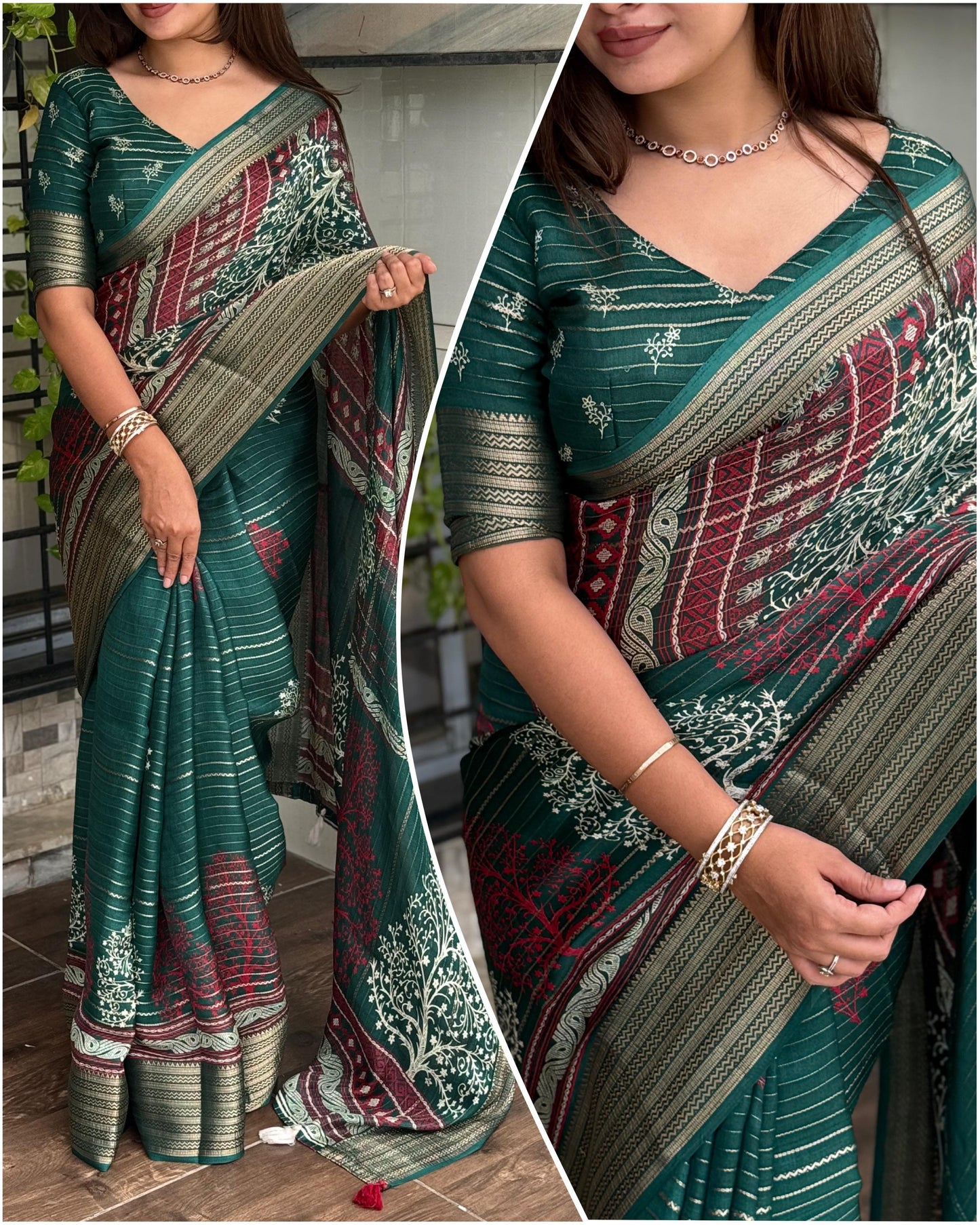 Pure Zari Moss Exclusive Printed Collection