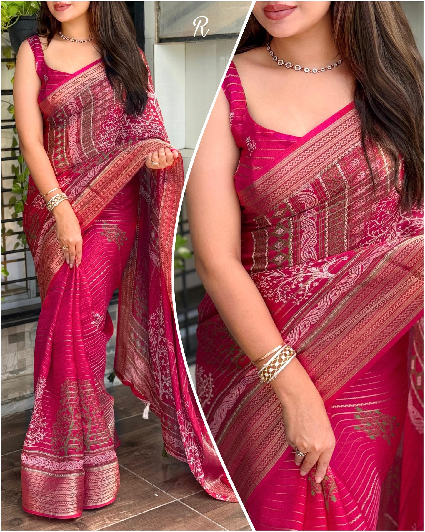Pure Zari Moss Exclusive Printed Collection