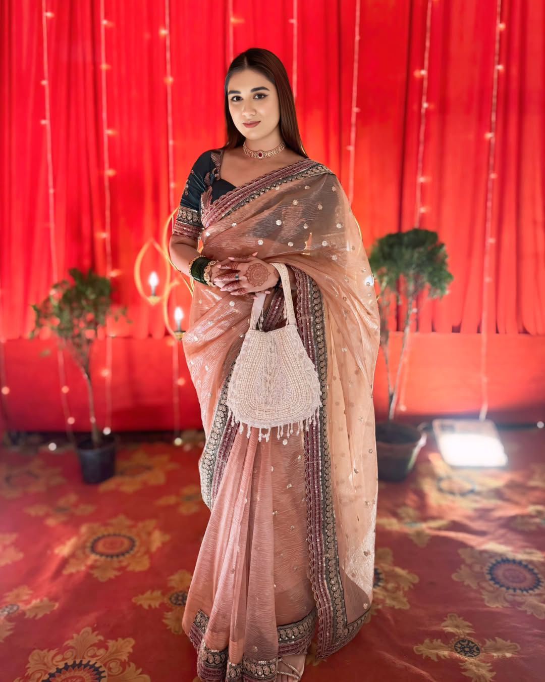 Beautiful sequins and cording Embroidery work lace border