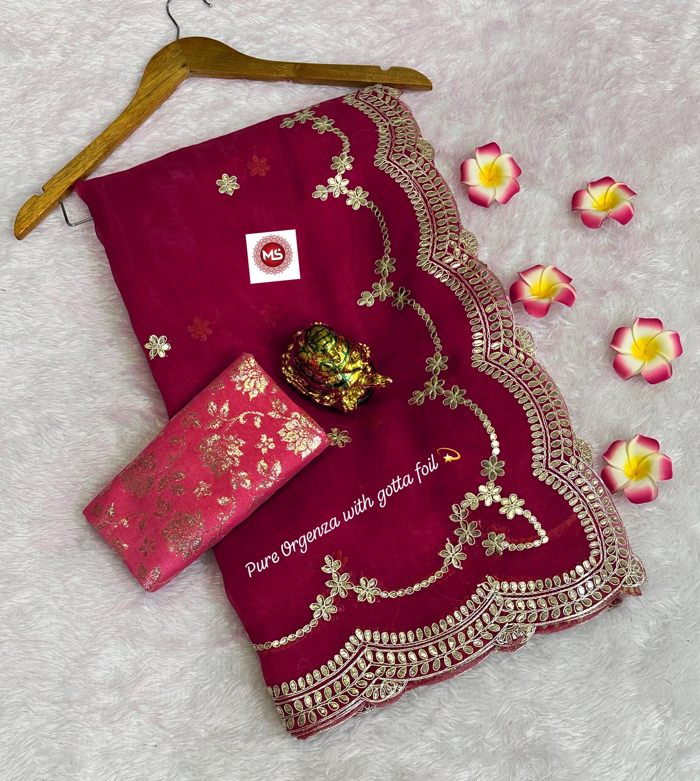 Beautiful net organza Designer saree with C*pallu