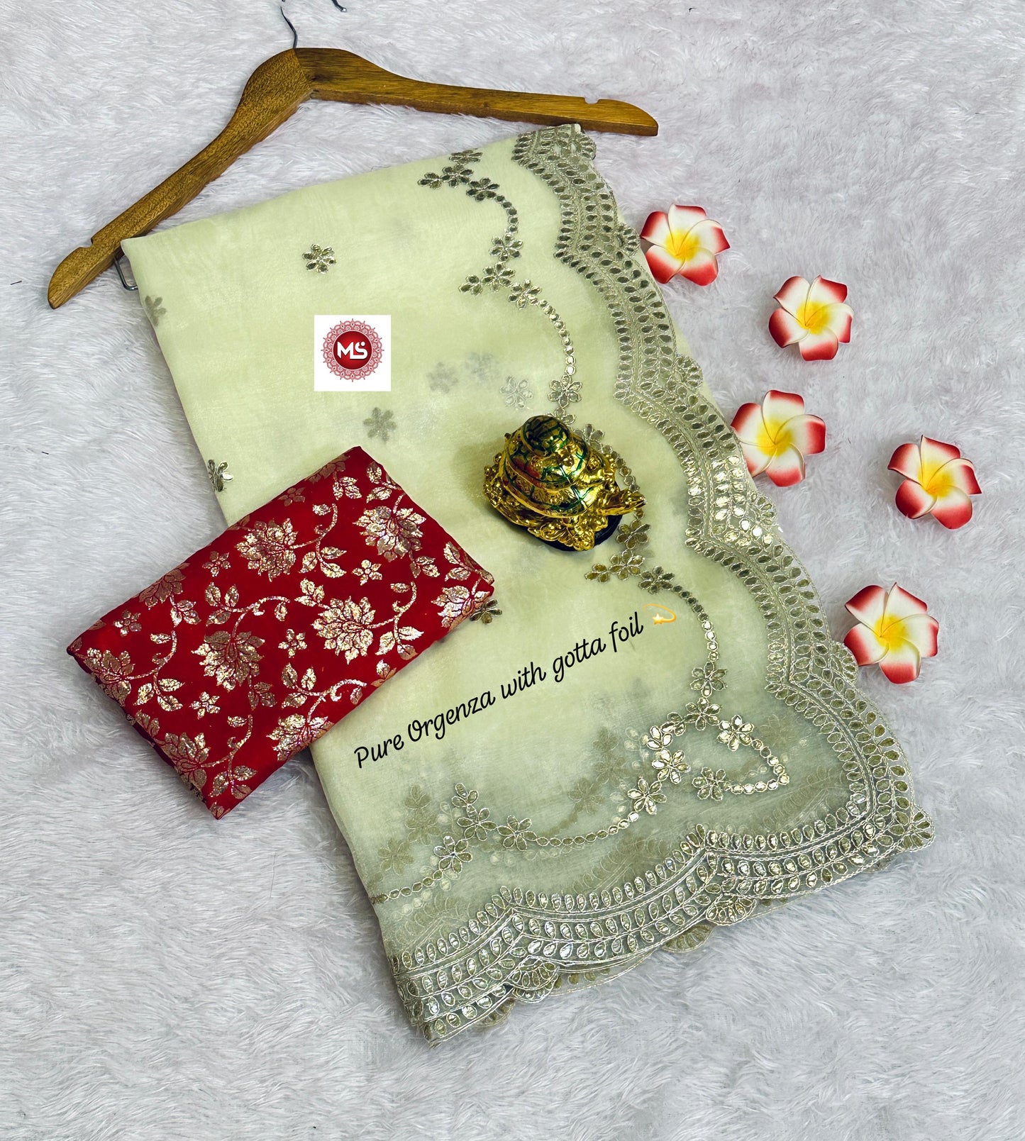 Beautiful net organza Designer saree with C*pallu