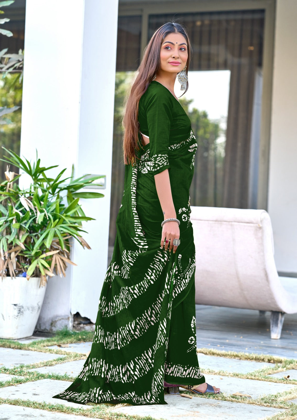 BLOCK PRINT MULMUL PURE SOFT COTTON SAREES