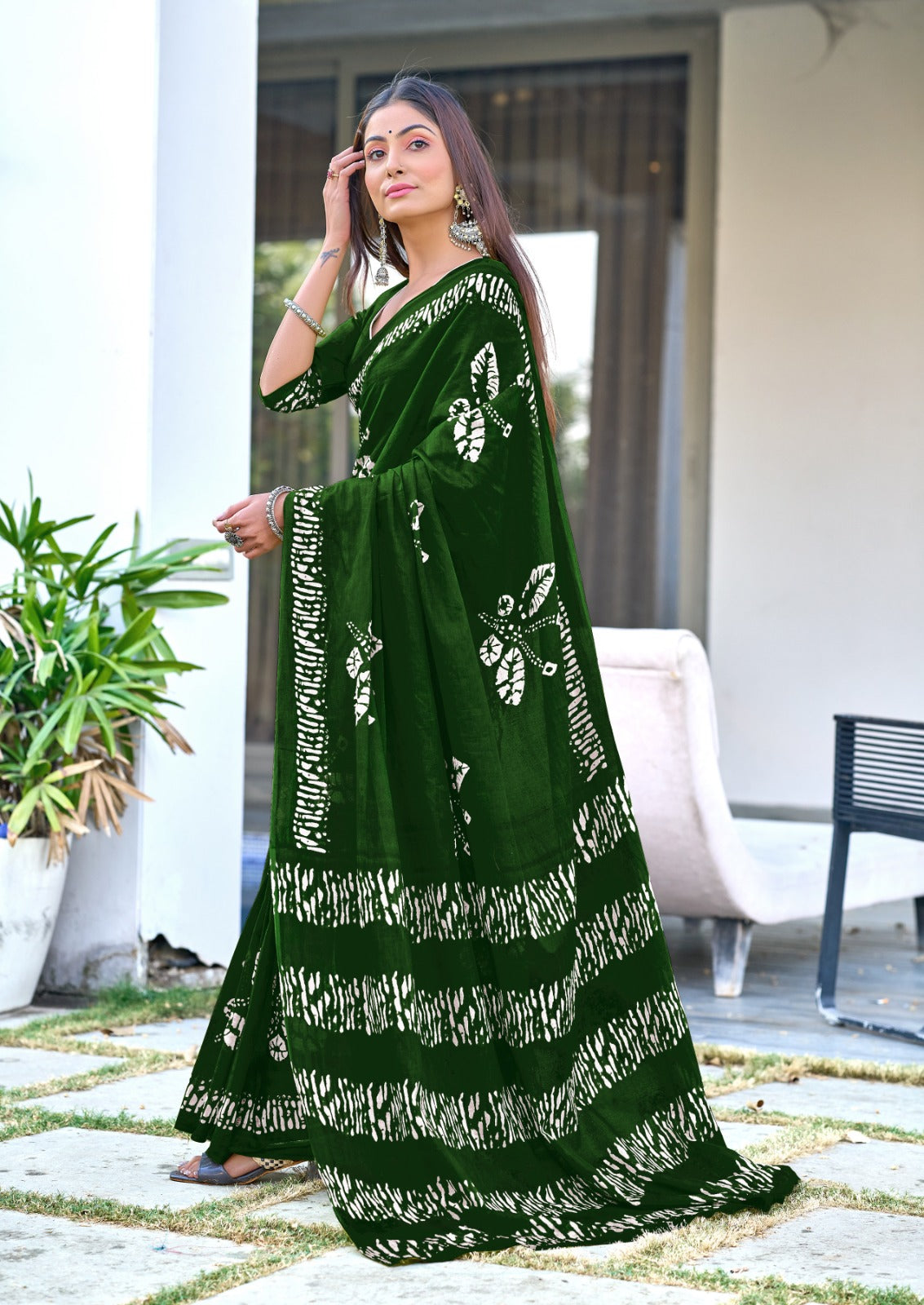 BLOCK PRINT MULMUL PURE SOFT COTTON SAREES
