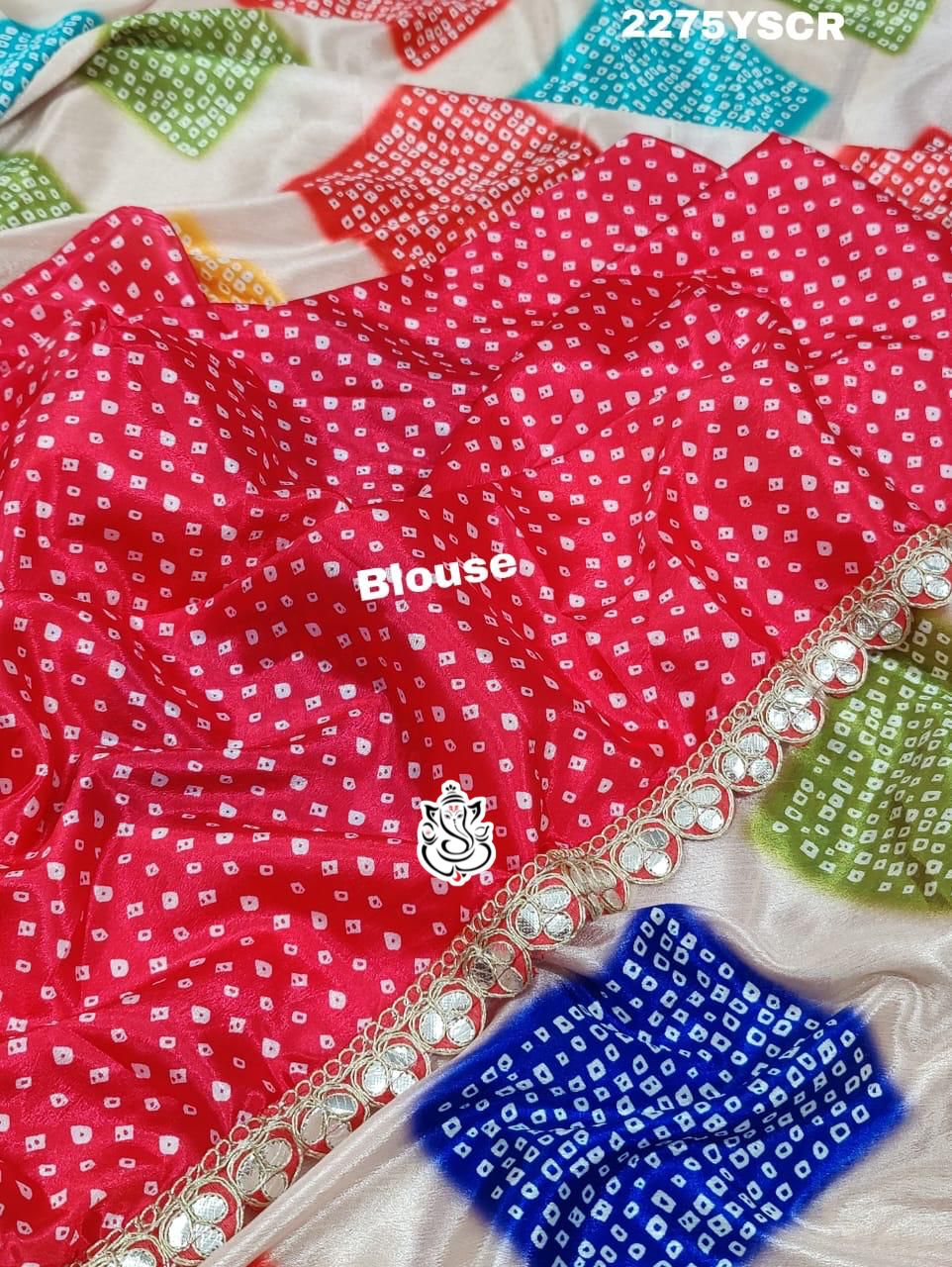 Soft Chinon Digital Box With Beautiful Gotapatti