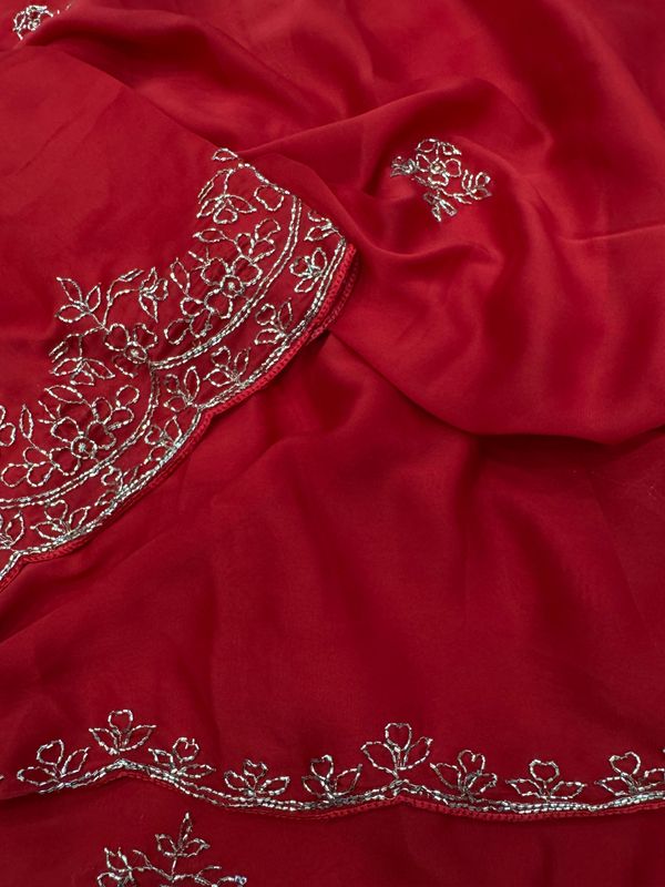 Premium Designer Drape Catonic Rangoli Silk Saree with Katdana