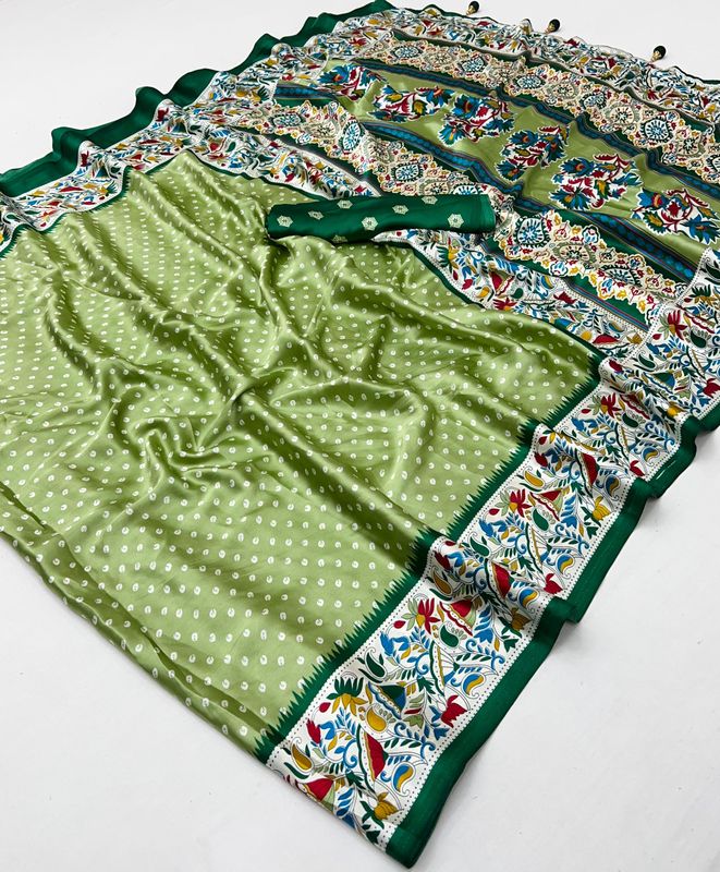 Premium Semi Modal Saree with Unstitched Blouse