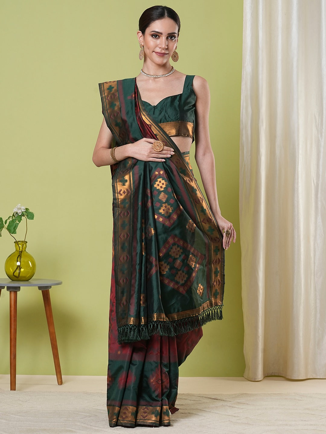 Premium Handloom Weaving Silk Saree