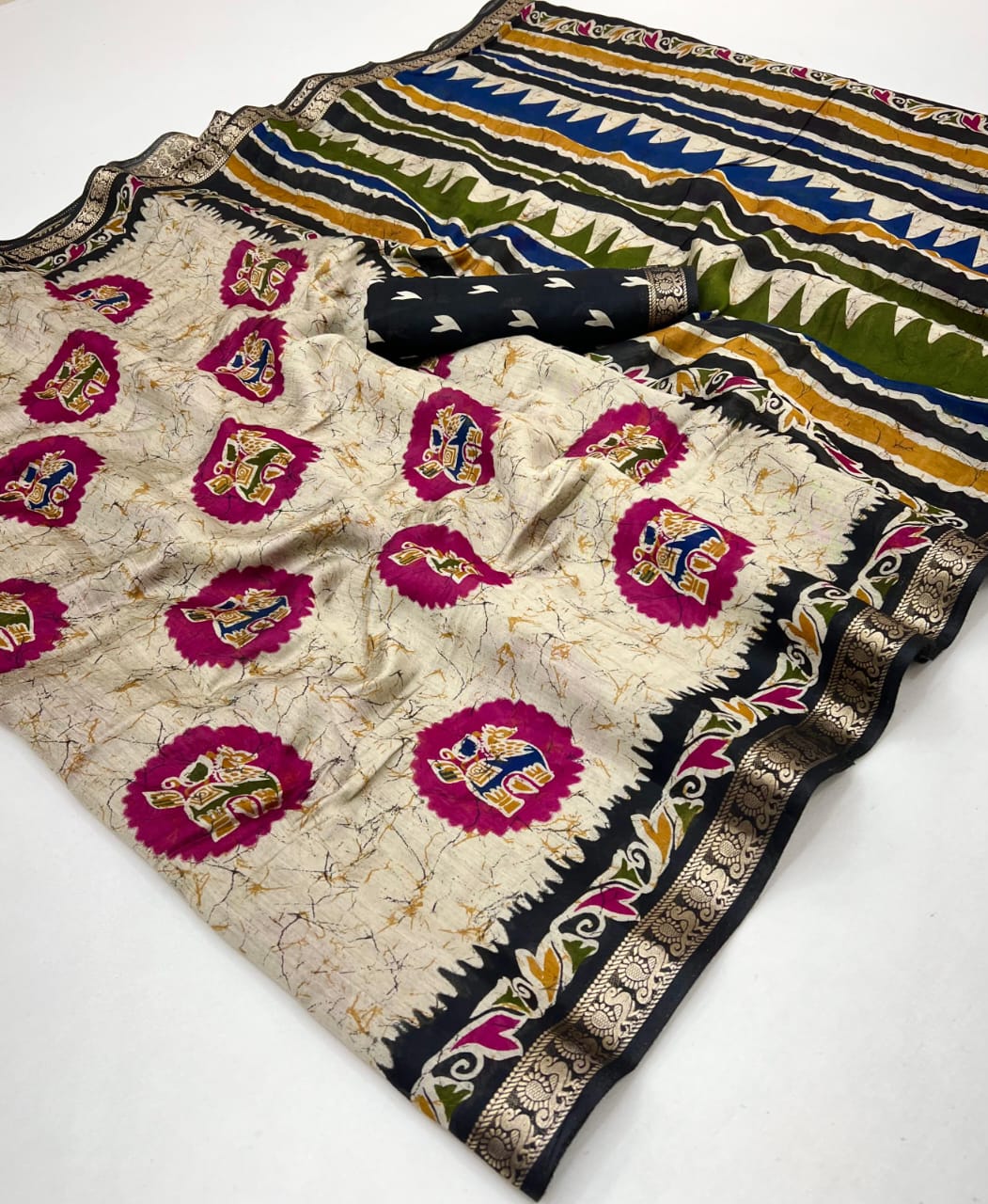 Premium Designer Mangalgiri Cotton Viscose Saree