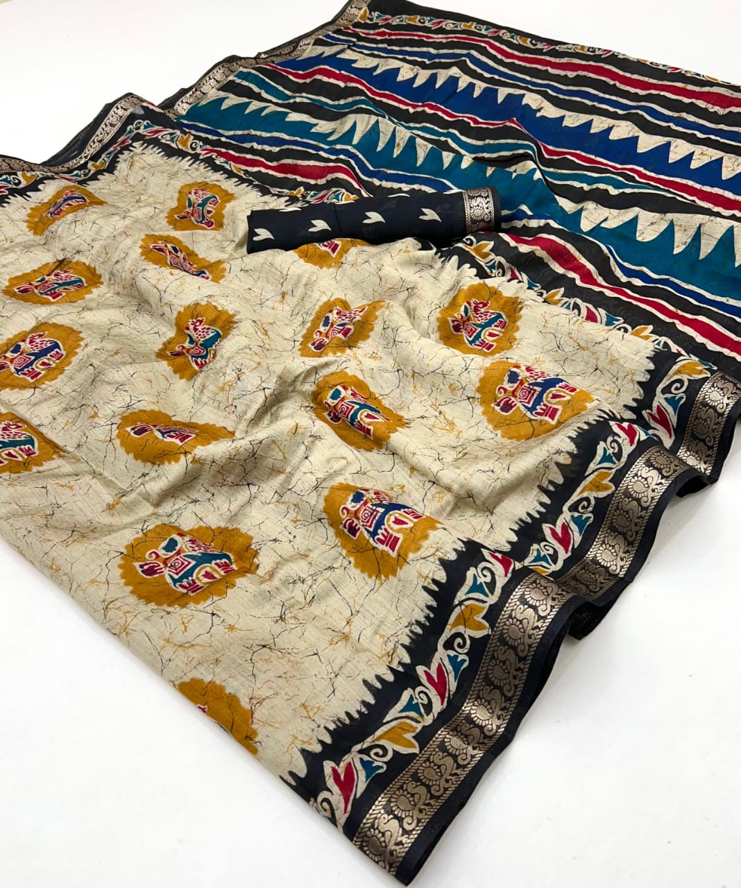 Premium Designer Mangalgiri Cotton Viscose Saree