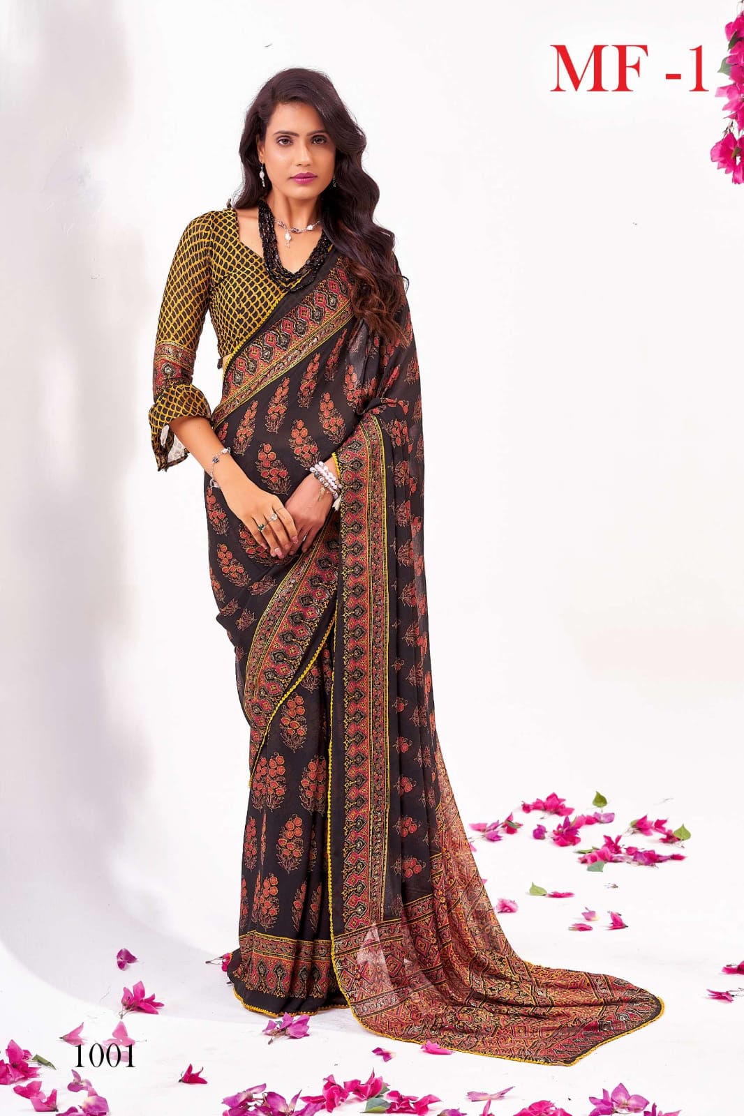 Elegant Moss Fabric Sequin Foil Saree with Cutwork Border