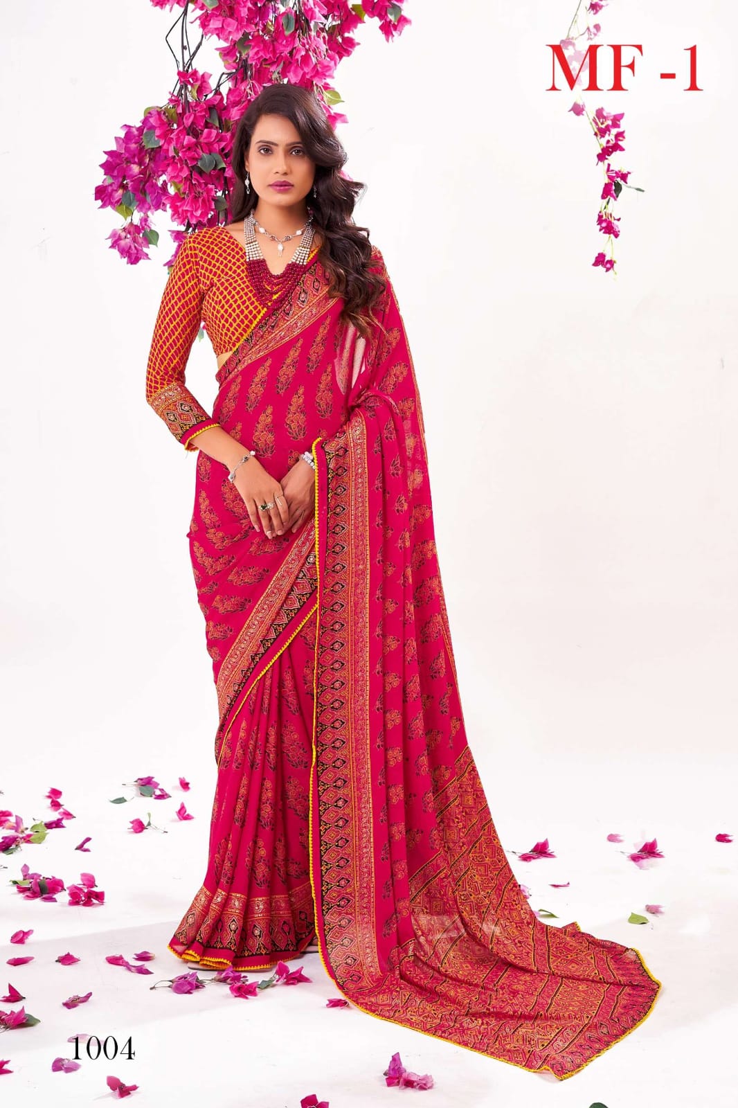 Elegant Moss Fabric Sequin Foil Saree with Cutwork Border