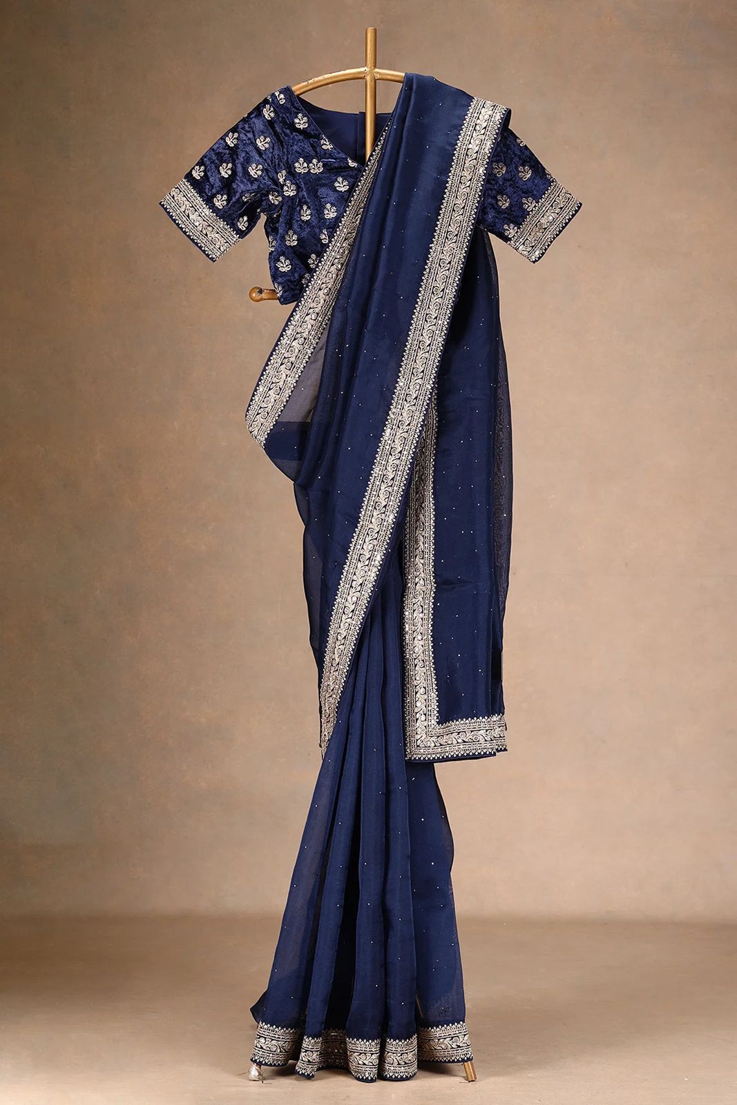 Premium Designer Saree on Heavy Organza Silk with LCD Diamond Work