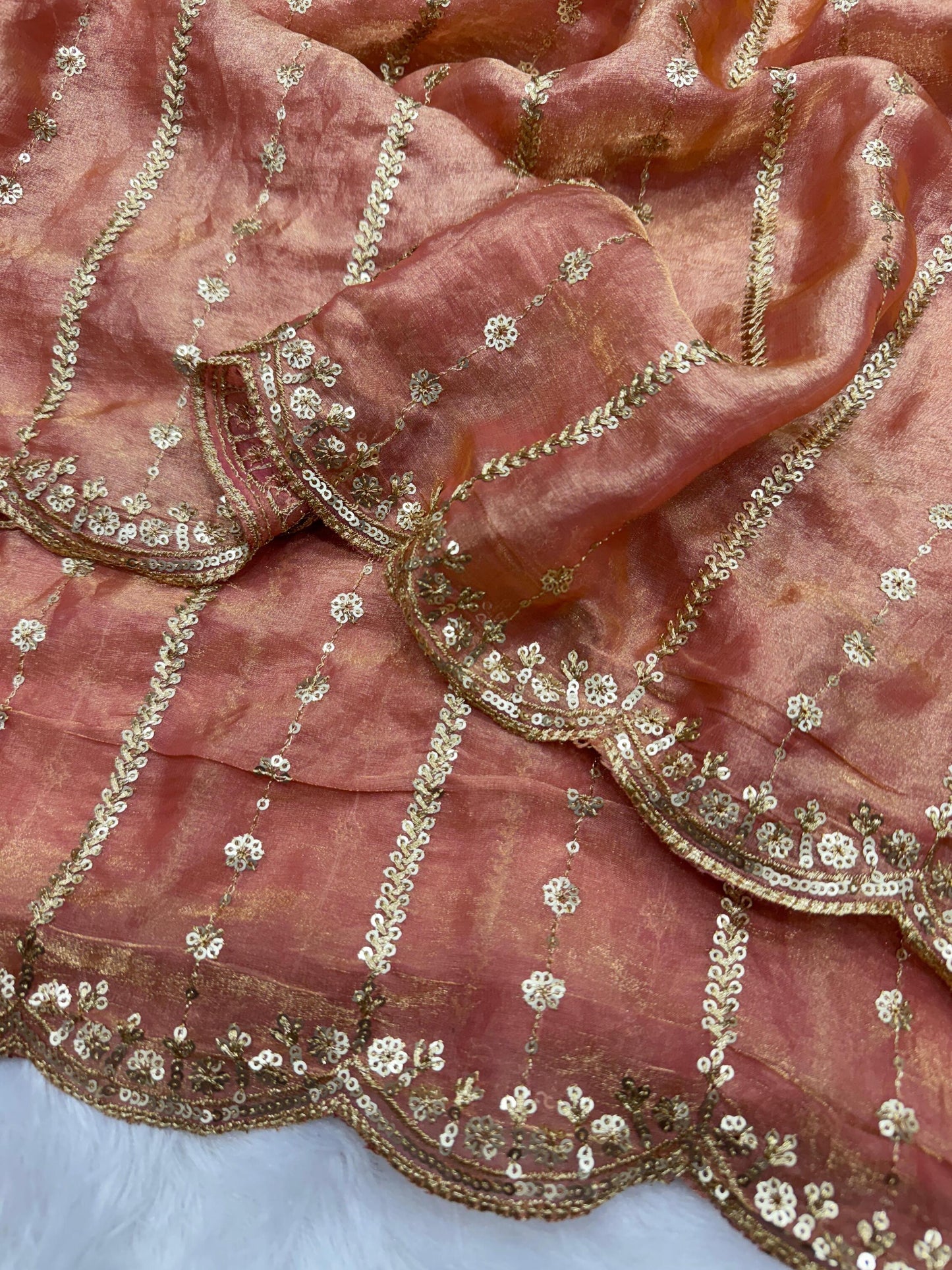 Elegant Space Silk Sequin Saree