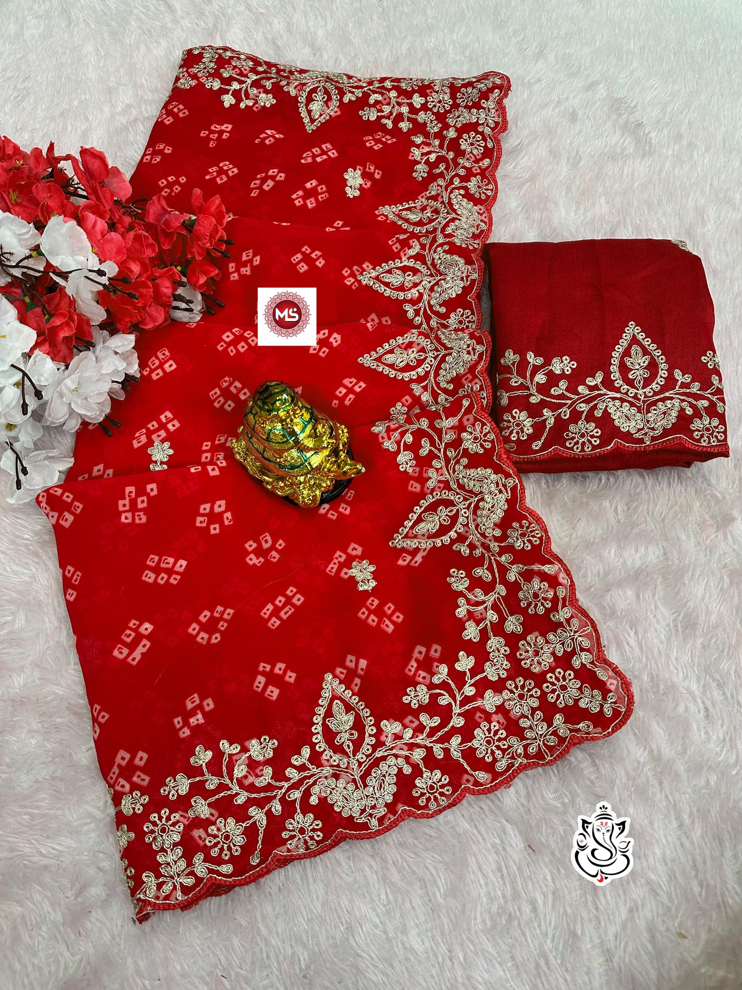 Premium Pure Blooming C*C Georgette Silk Saree