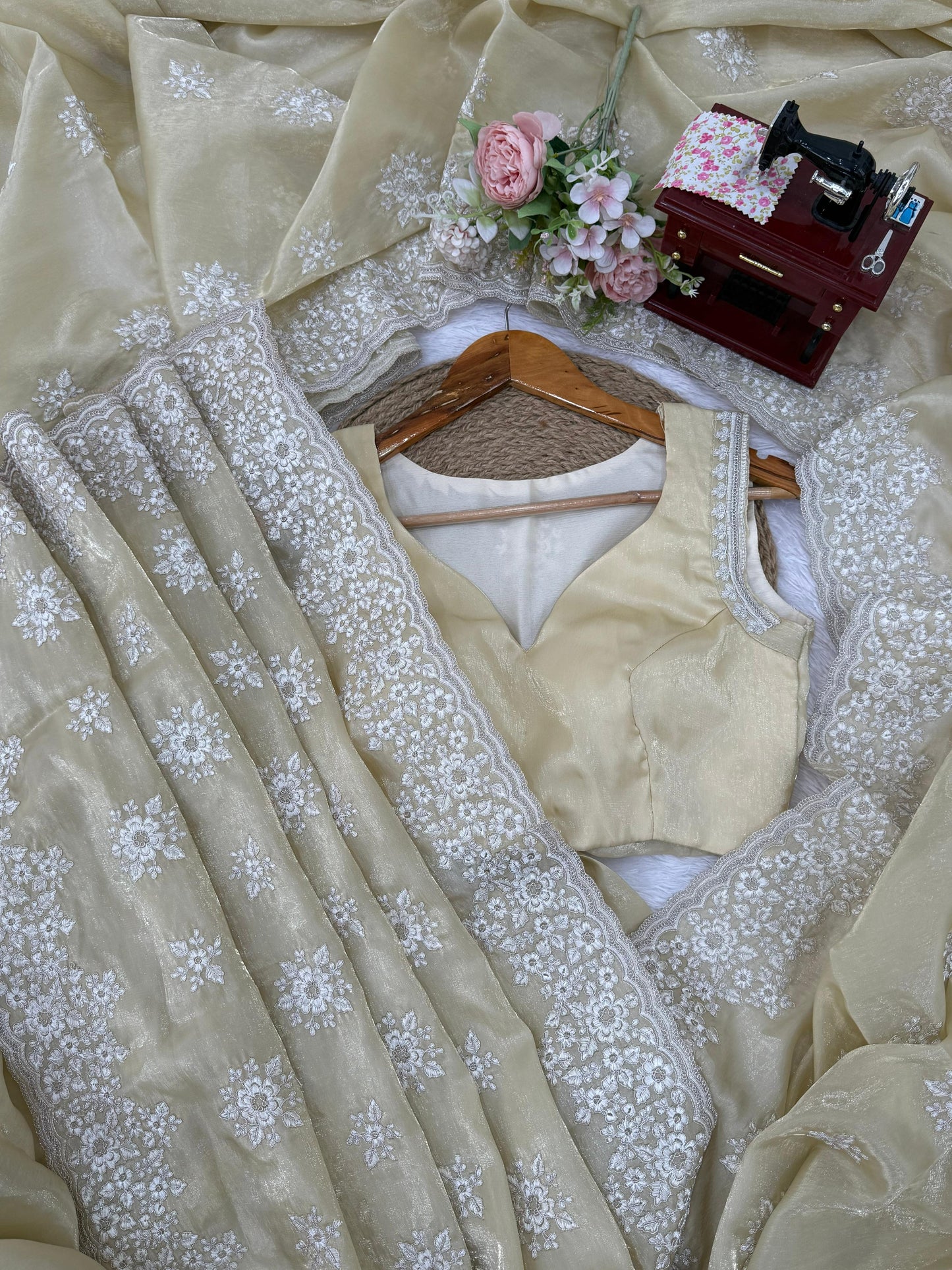 Premium Jimmy Chu Saree Set Elegance in Every Thread