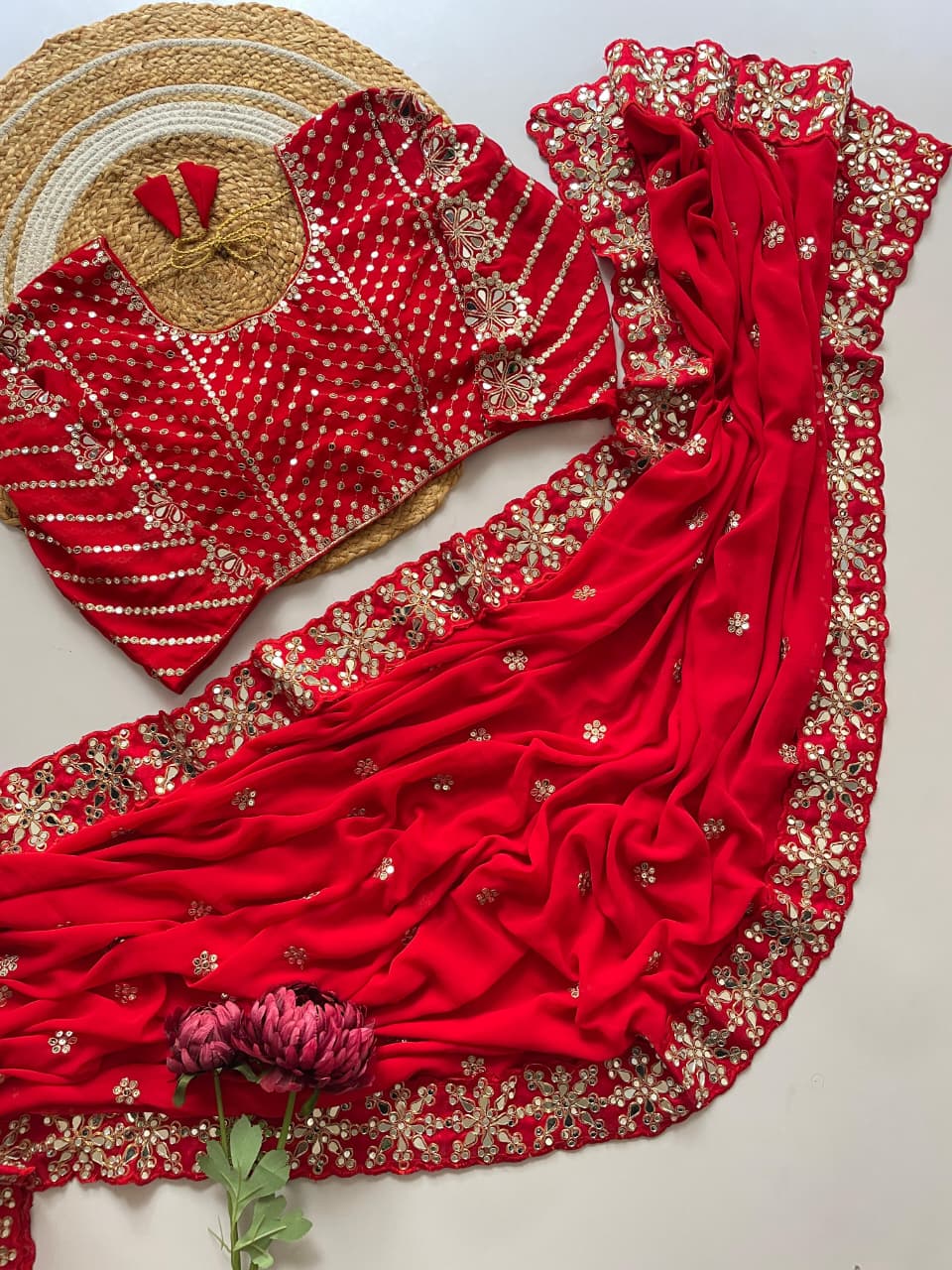 Faux Georgette Bollywood BlockBuster Orignal Mirror Design