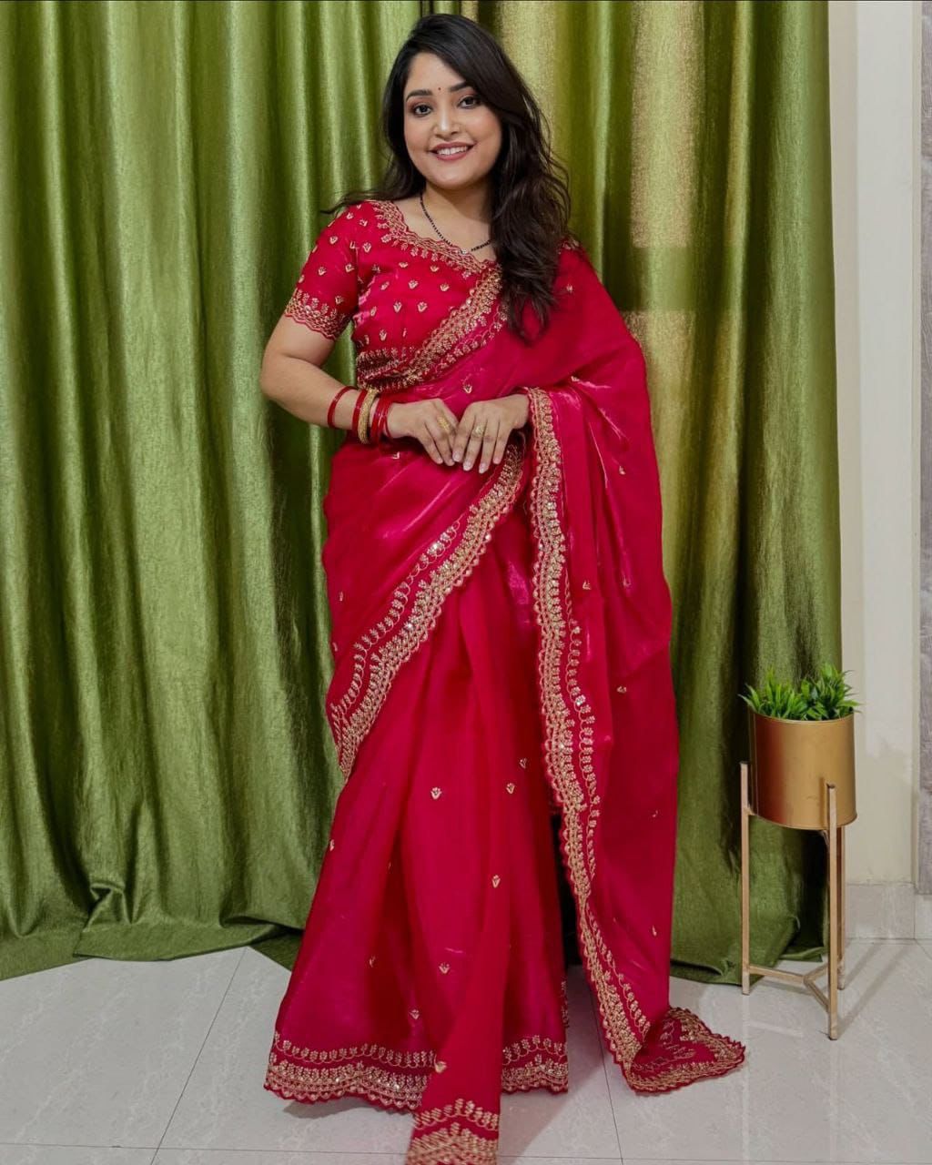Luxurious Designer Saree in Pure Soft Zimmy Choo Silk