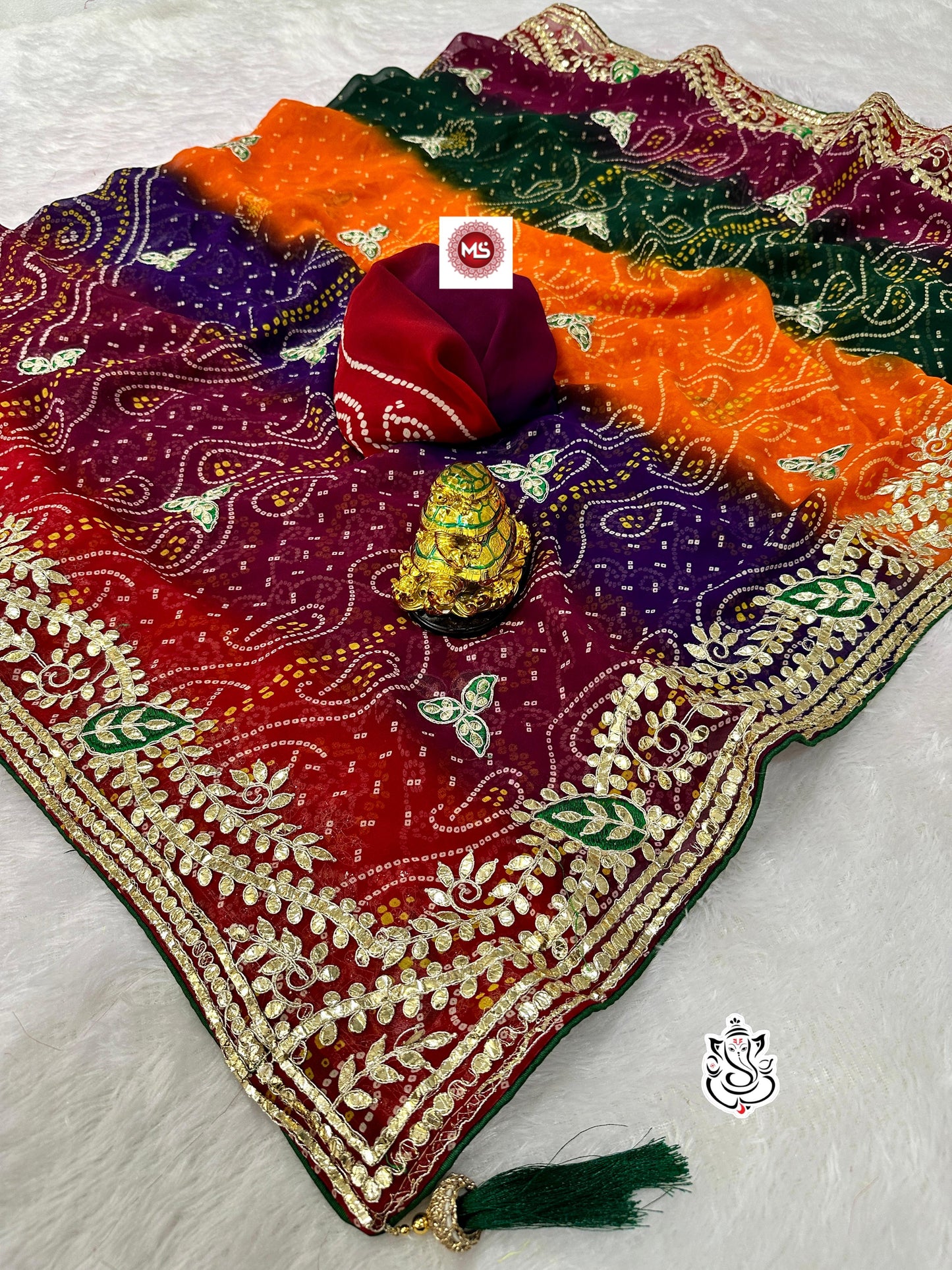 Heavy Pachrangi Georgette Saree