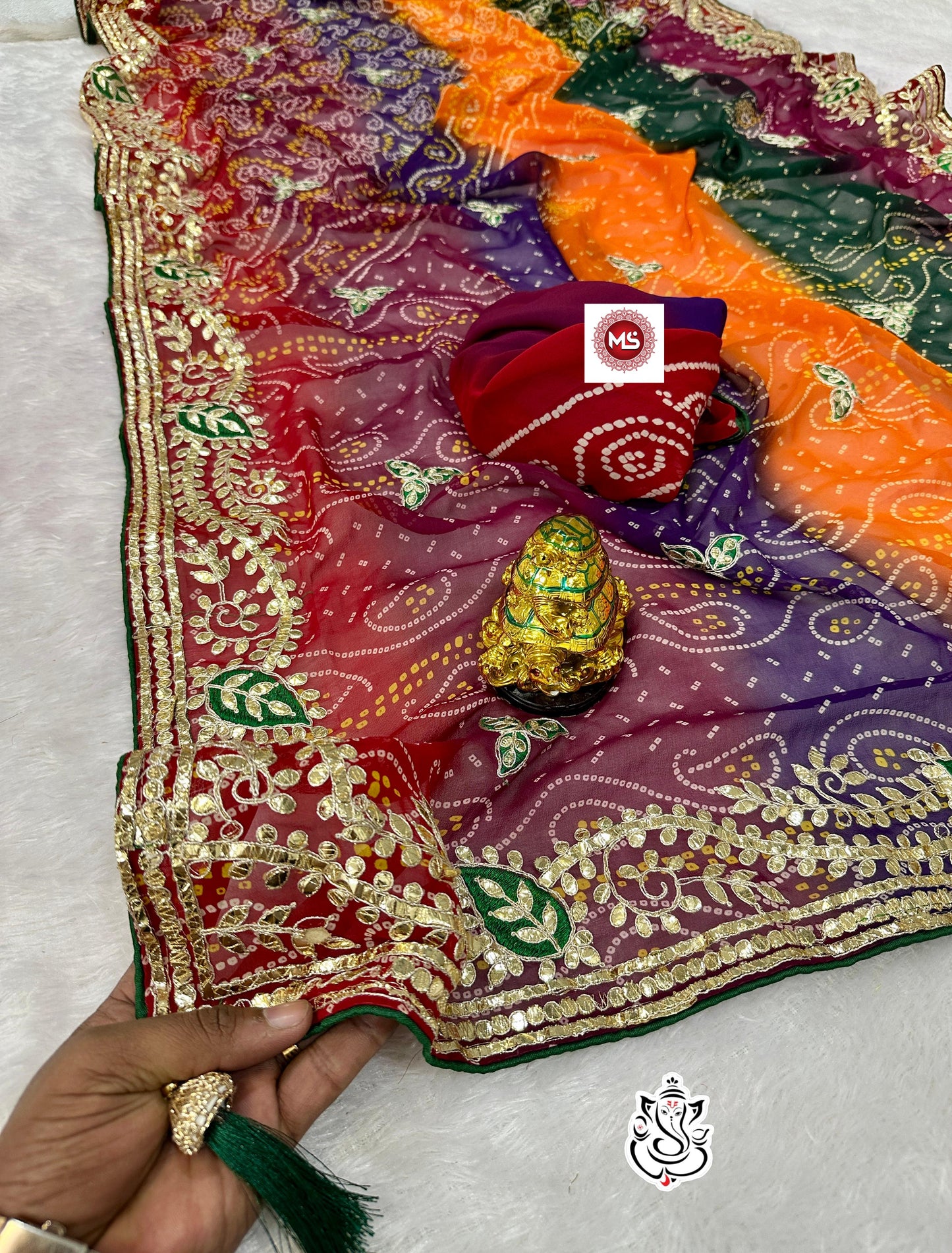 Heavy Pachrangi Georgette Saree