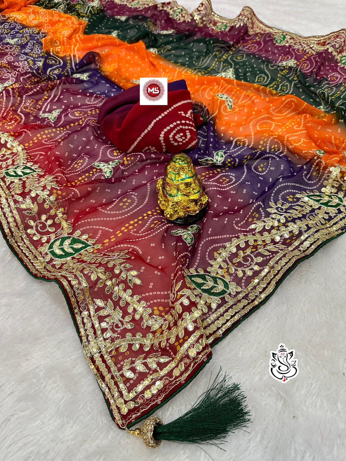 Heavy Pachrangi Georgette Saree