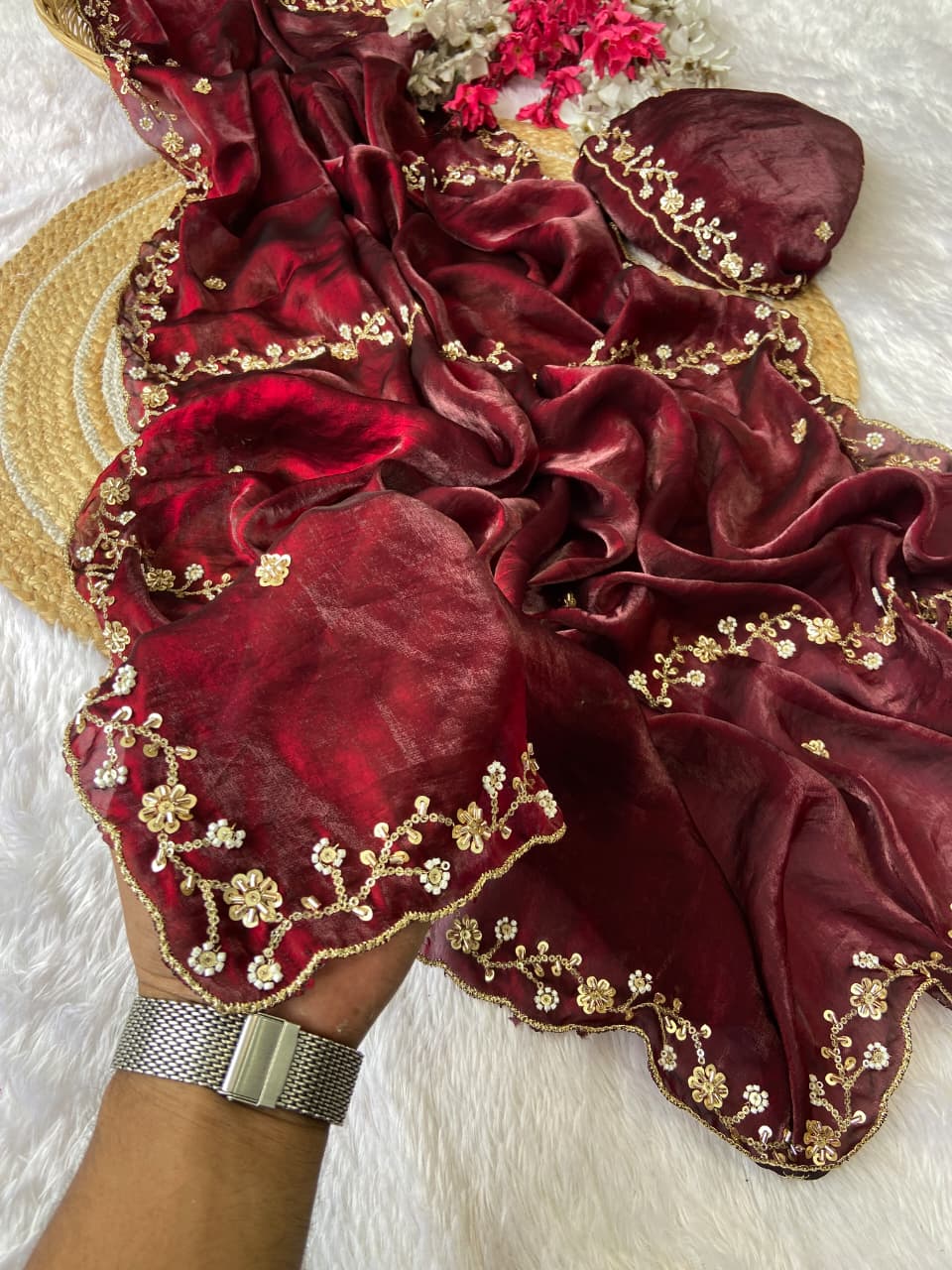 Premium Lightweight Fendy Satin Saree