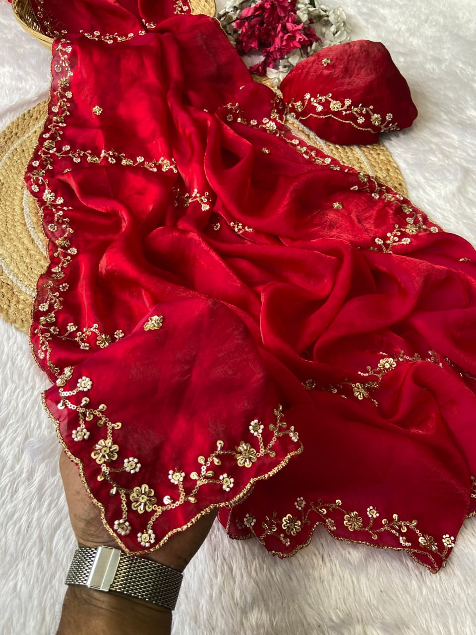 Premium Lightweight Fendy Satin Saree