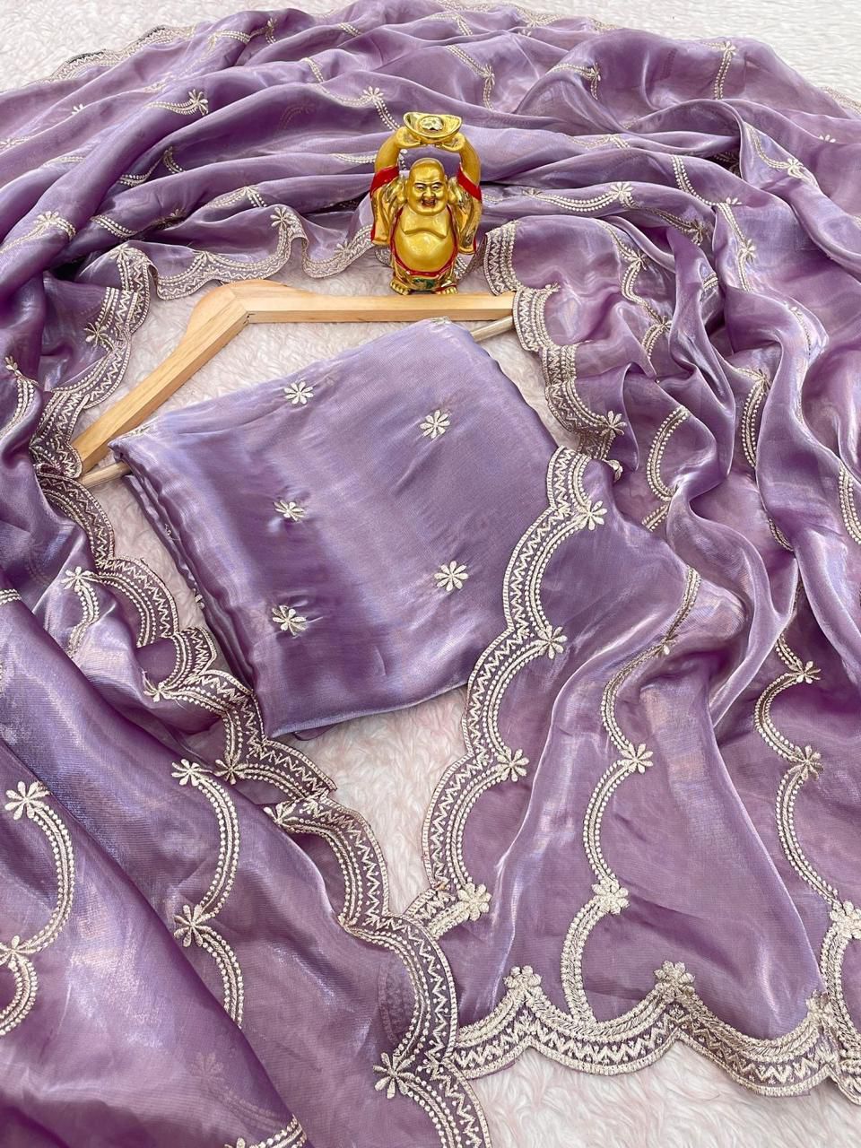 Premium Zimmy Choo Silk Saree with Elegant Embroidery