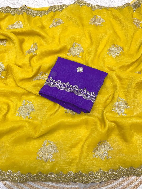 Elegant Soft Carnchy Chiffon Saree