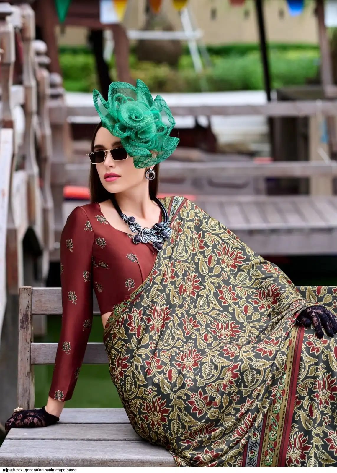Premium Satin Silk Saree With Unstich Blouse