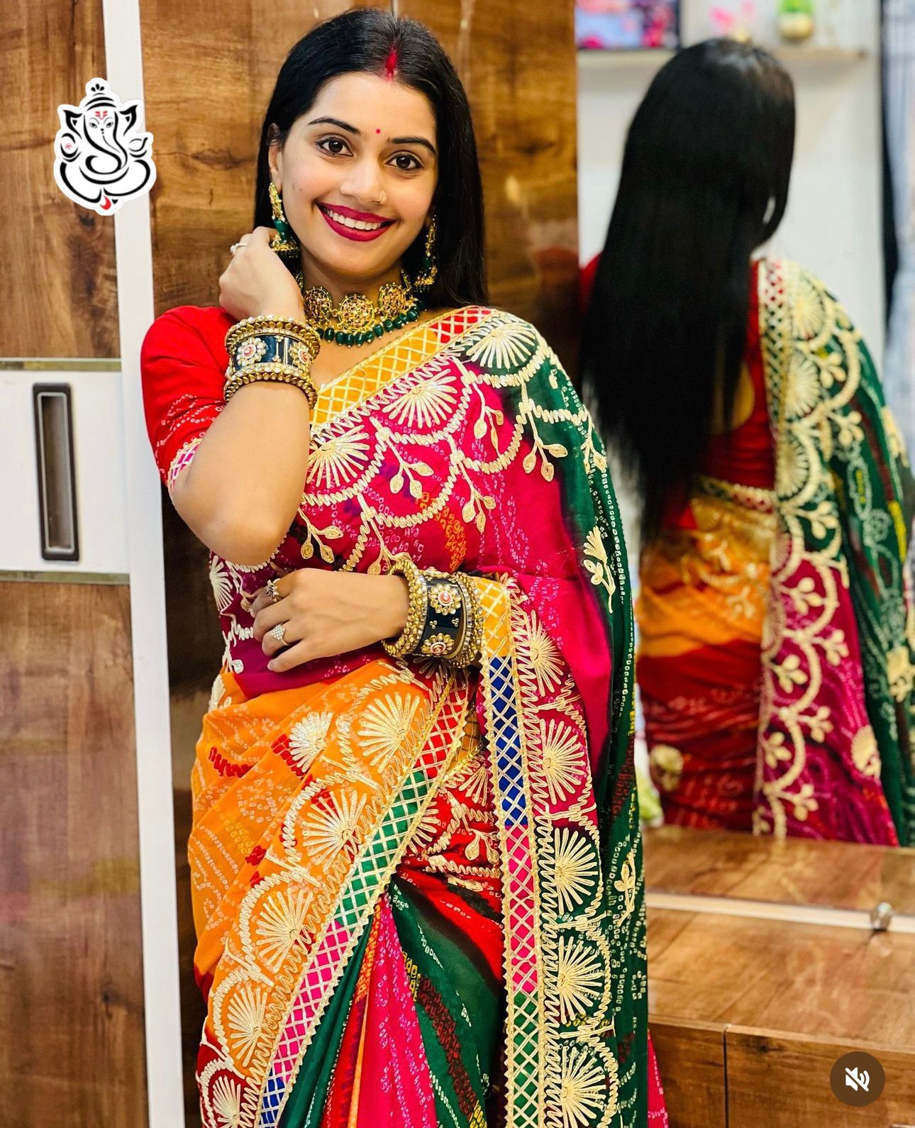 Premium Gota Patti Saree with Readymade Lace Border & Heavy Tassels