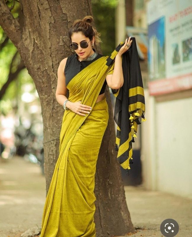 Premium Khadi Cotton Handloom Saree Artisan Woven
