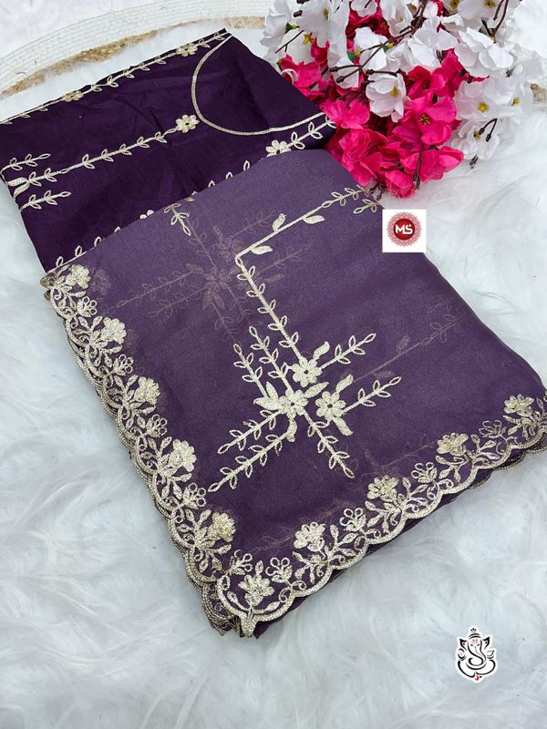 Premium Soft Star Georgette Saree with Full C Pallu