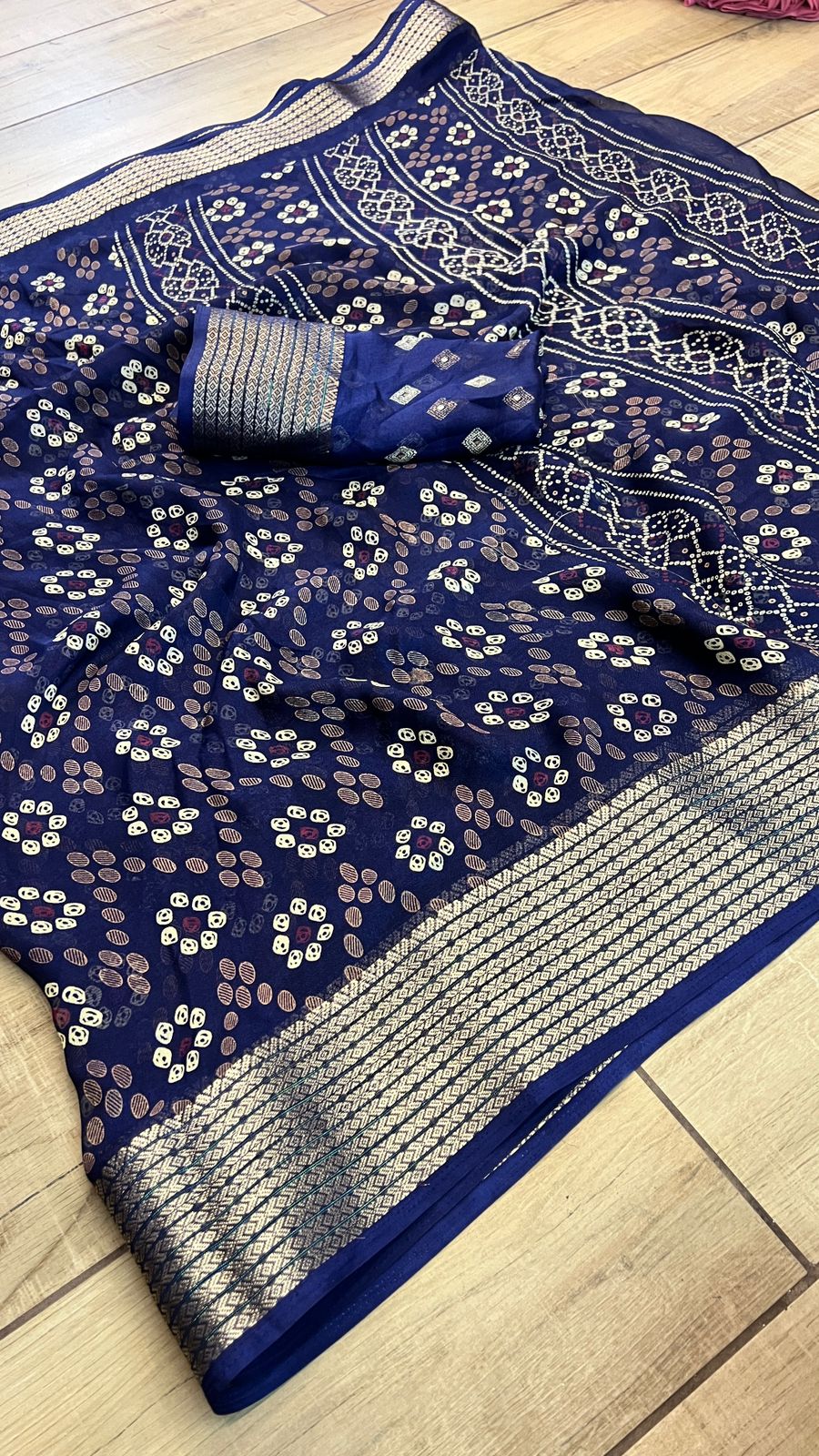 Premium Mash Mello Printed Saree with Matching Blouse