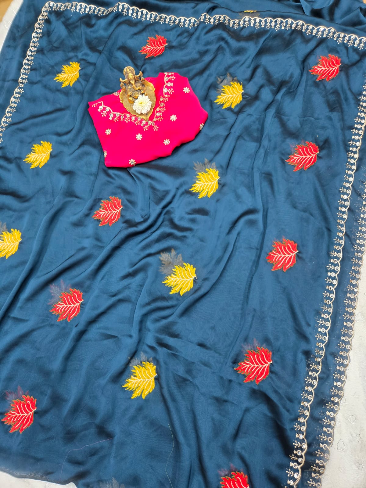 Rangoli Silk Saree with Original Jari & Real Mirror Work